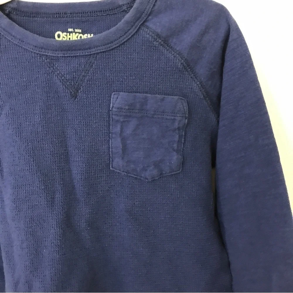 3/$15 Oshkosh boys blue thermal long sleeve shirt